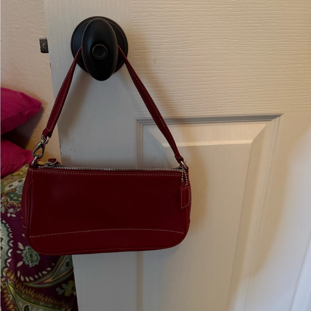 Vintage Coach Mini Demi Hampton Shoulder Bag, Gorgeous Red!